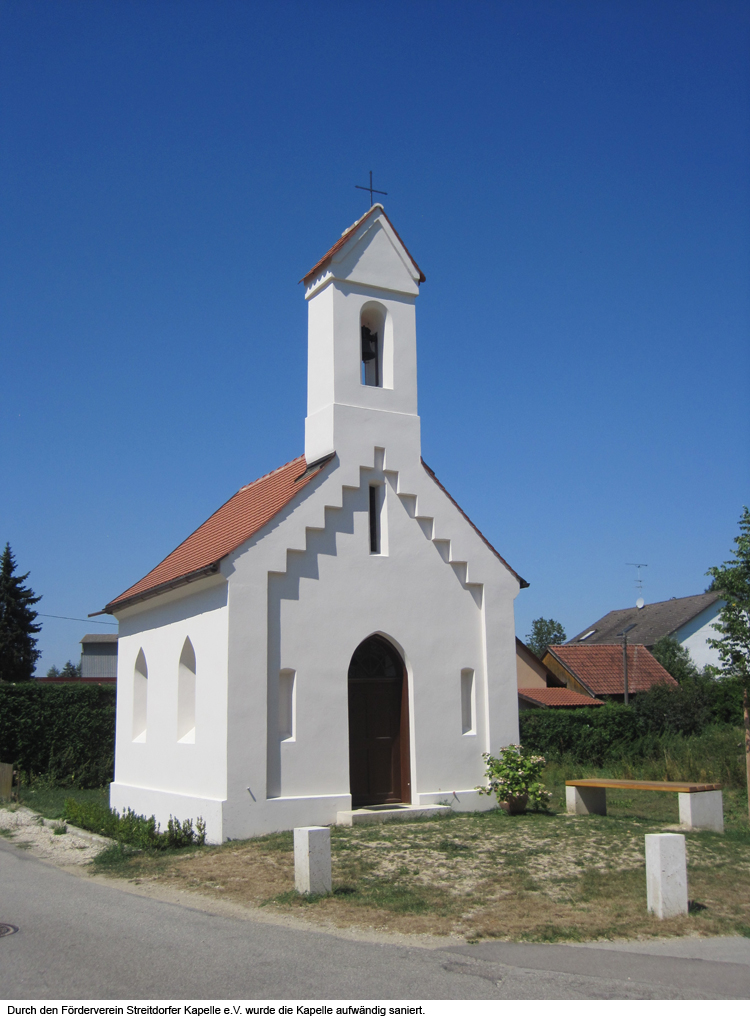 Durch den Förderverein Streitdorfer Kapelle e.V. wurde die Kapelle aufwändig saniert.