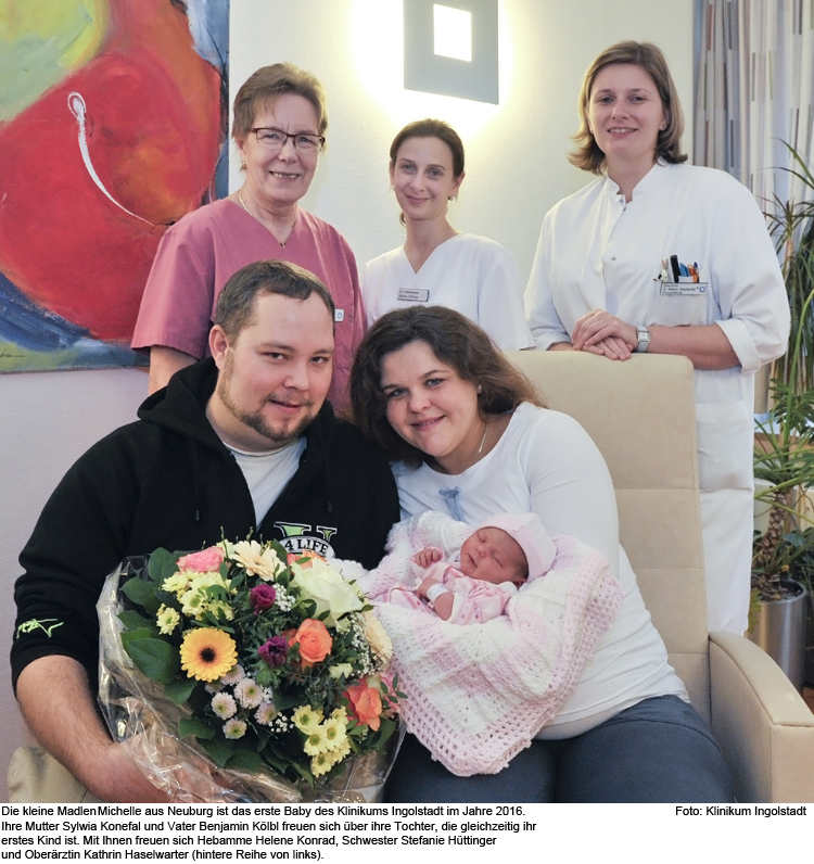 Erstes Klinikumsbaby im Jahr 2016 geboren