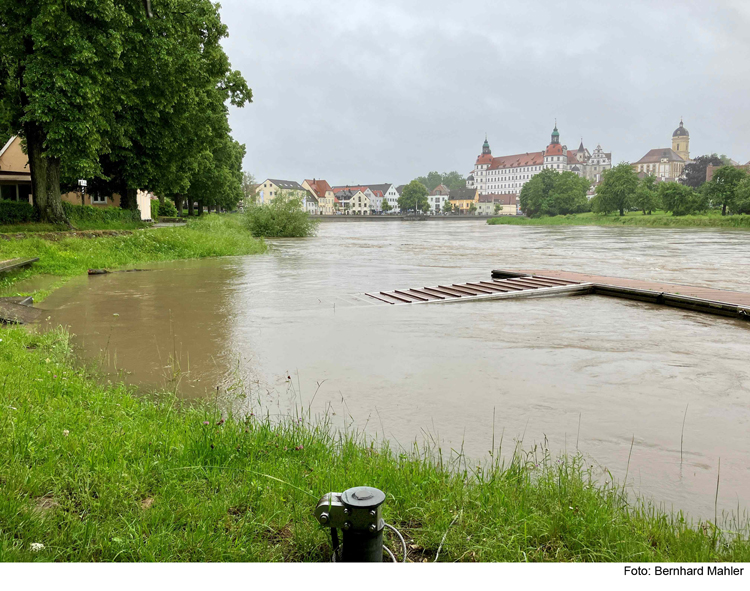 Donaupegel in Neuburg steigt massiv