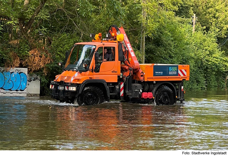 Auch Ingolstädter Stromversorgung von Donau-Hochwasser betroffen